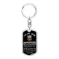 To My Son | From Dad | Dog Tag Key Chain | Lion/Crown