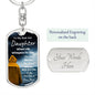 To My Bad Ass Daughter | From Mom | Dog Tag Key Chain | I Am The Storm