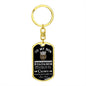 To My Son | From Dad | Dog Tag Key Chain | Lion/Crown
