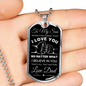 To My Son | From Dad | Military Dog Tag | BLK & SILVER
