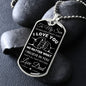 To My Son | From Dad | Military Dog Tag | BLK & SILVER