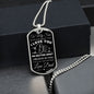 To My Son | From Dad | Military Dog Tag | BLK & SILVER