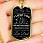 To My Son | From Dad | Military Dog Tag | BLK & SILVER
