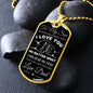 To My Son | From Dad | Military Dog Tag | BLK & SILVER