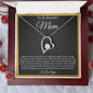 To Mom | From Daughter | Forever Love Necklace | BLK Fade Gold Border
