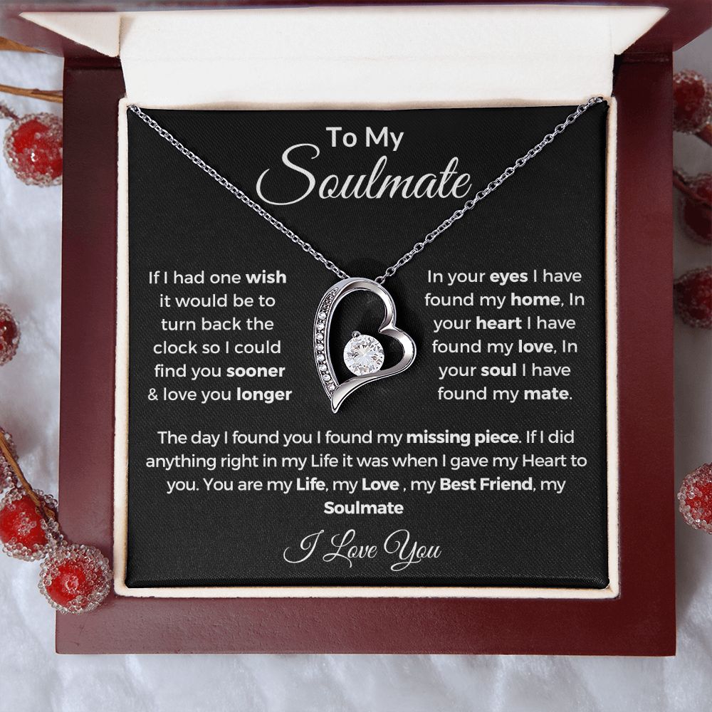 To My Soulmate | One Wish | Forever Love Necklace | BLK