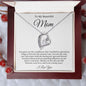 To Mom | Forever Love Knot Necklace | WHT