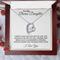 To My Bonus Daughter | I Love You | Forever Love Necklace