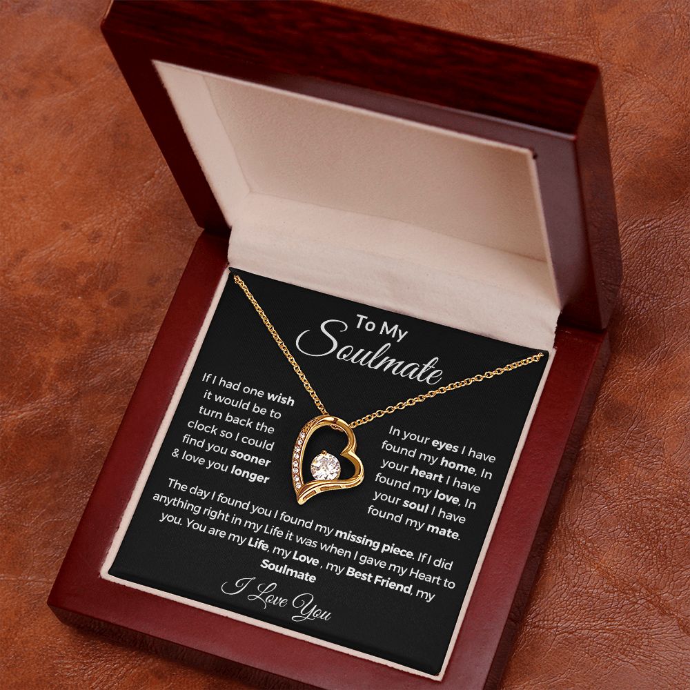 To My Soulmate | One Wish | Forever Love Necklace | BLK