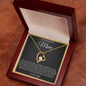 To Mom | From Daughter | Forever Love Necklace | BLK Fade Gold Border