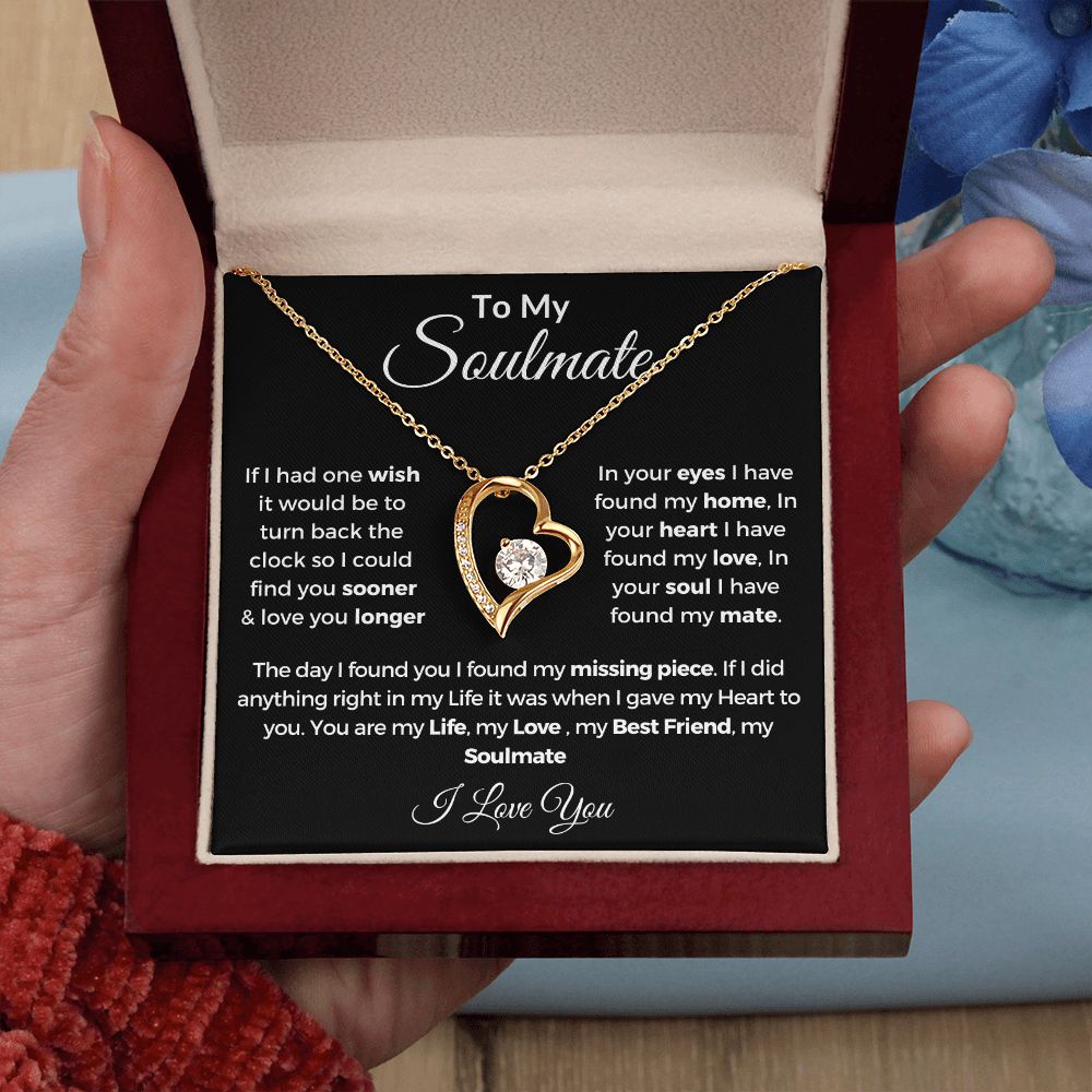 To My Soulmate | One Wish | Forever Love Necklace | BLK