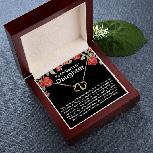 To My Daughter | Everlasting Love Infinitely Connected Necklace | 10k Solid Yellow Gold