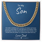 To My Son | From Dad | Cuban Link Chain | You Are A Winner