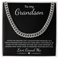 To My Grandson | From Grandmother | Cuban Chain