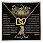 To My Daughter | From Dad | Locking Hearts Necklace