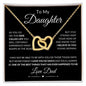 To My Daughter | From Dad | Interlocking Hearts Necklace