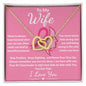 To My Wife | Locking Hearts Necklace | Ribbon/Face BCA
