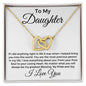 To My Daughter | From Dad | Locking Hearts Necklace