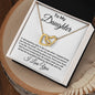 To My Daughter | From Dad | Locking Hearts Necklace