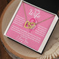 To My Wife | Locking Hearts Necklace | Ribbon/Face BCA