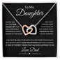 To My Daughter | From Dad | Interlocking Hearts Necklace