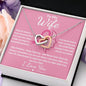 To My Wife | Locking Hearts Necklace | Ribbon/Face BCA