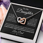 To My Daughter | From Dad | Interlocking Hearts Necklace