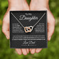 To My Daughter | From Dad | Interlocking Hearts Necklace
