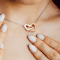 To My Wife | Locking Hearts Necklace | Ribbon/Face BCA