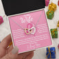 To My Wife | Locking Hearts Necklace | Ribbon/Face BCA