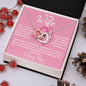 To My Wife | Locking Hearts Necklace | Ribbon/Face BCA