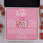 To My Wife | Locking Hearts Necklace | Ribbon/Face BCA