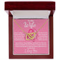 To My Wife | Locking Hearts Necklace | Ribbon/Face BCA
