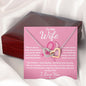 To My Wife | Locking Hearts Necklace | Ribbon/Face BCA