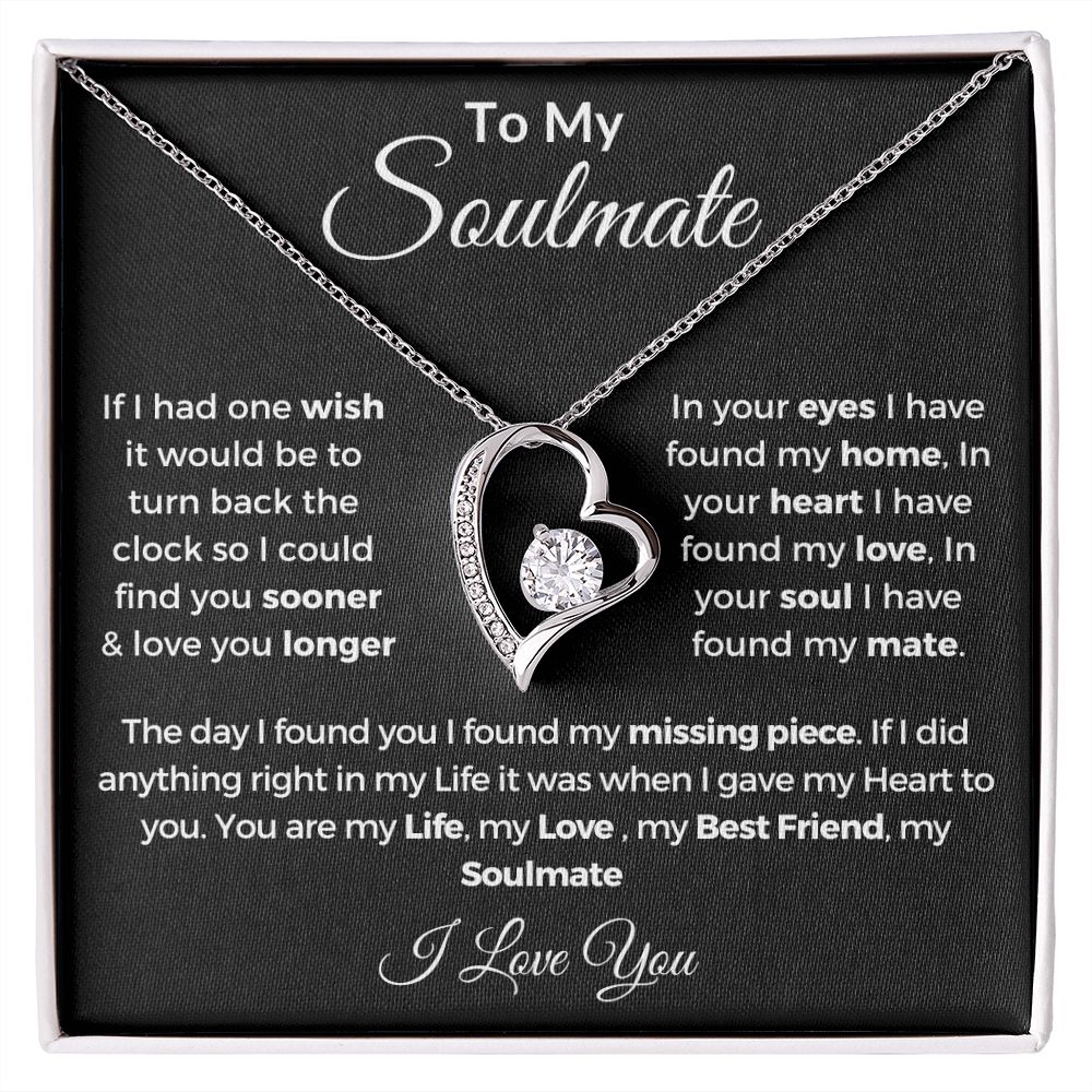 To My Soulmate | One Wish | Forever Love Necklace | BLK