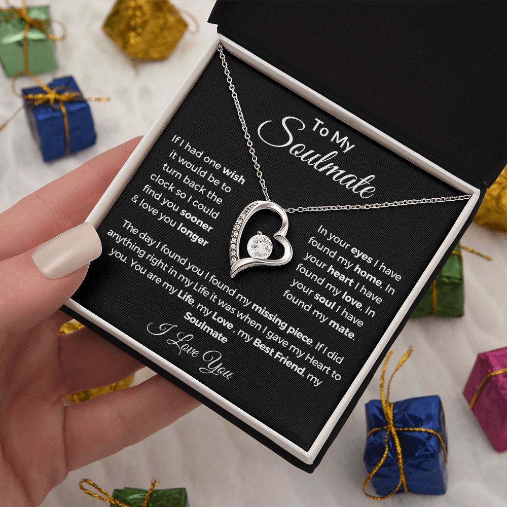 To My Soulmate | One Wish | Forever Love Necklace | BLK
