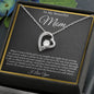 To Mom | From Daughter | Forever Love Necklace | BLK Fade Gold Border