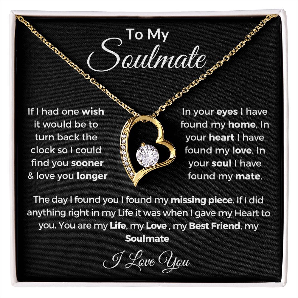 To My Soulmate | One Wish | Forever Love Necklace | BLK