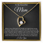 To Mom | From Daughter | Forever Love Necklace | BLK Fade Gold Border