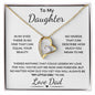 To My Daughter | From Dad | Forever Love Necklace | Always Be My Little Girl