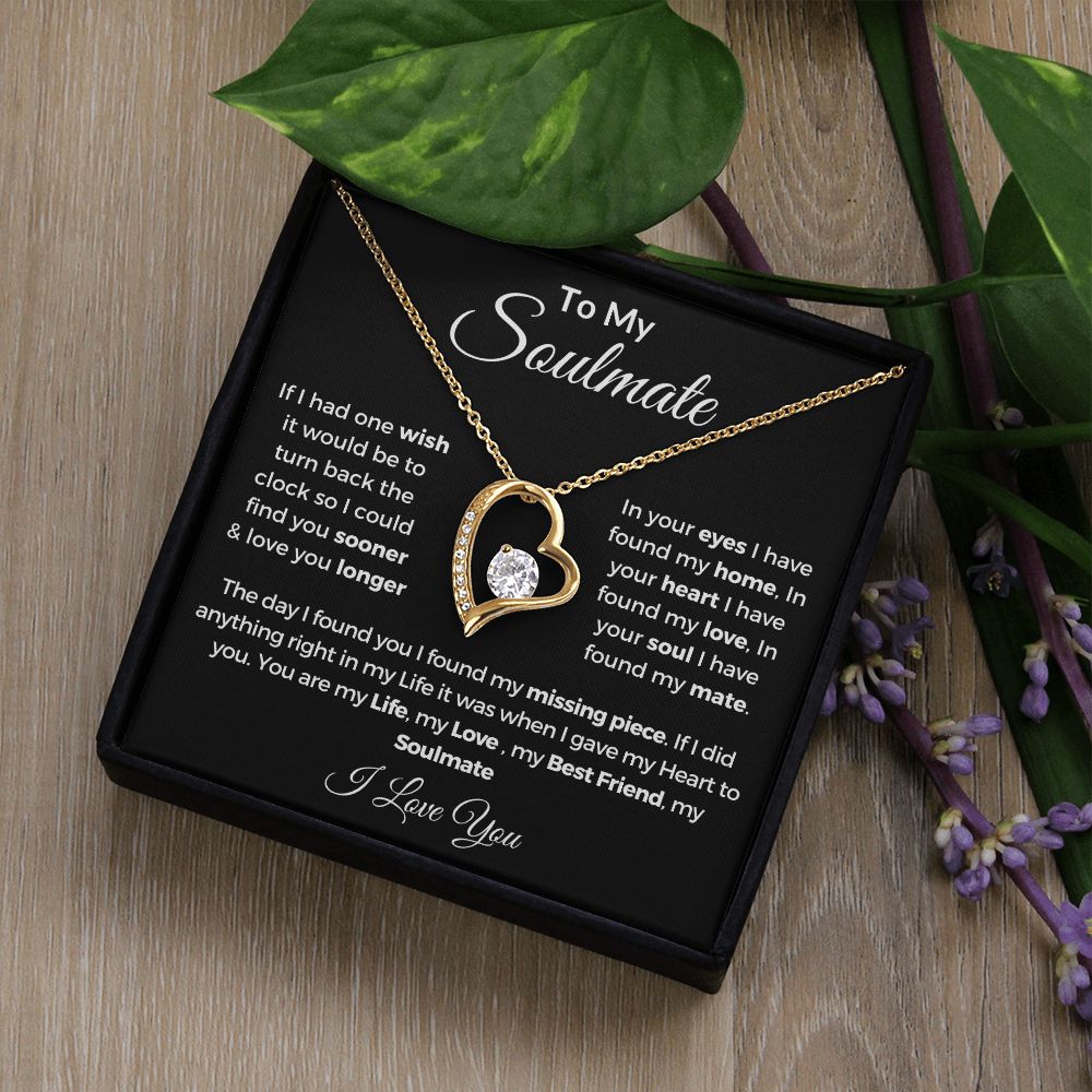 To My Soulmate | One Wish | Forever Love Necklace | BLK