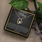 To Mom | From Daughter | Forever Love Necklace | BLK Fade Gold Border