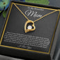 To Mom | From Daughter | Forever Love Necklace | BLK Fade Gold Border
