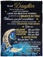 To My Daughter | From Mom | Cozy Plush Fleece Blanket | To The Moon