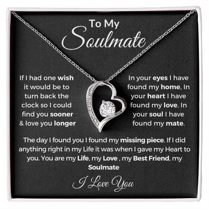 To My Soulmate | One Wish | Forever Love Necklace | BLK
