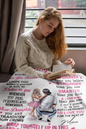 To Daughter | From Dad | Plush Premium Fleece Blanket | Pink | Dad & Daughter
