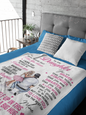 To Daughter | From Dad | Plush Premium Fleece Blanket | Pink | Dad & Daughter